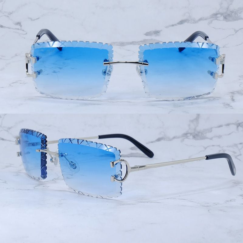 Diamond Cut Sunglasses Designer Wire C Luxury Carter Brand Sun Glasses Hiphop Driving Shades Eyewear Rilmess Glasses Gafas De Sol Hombre