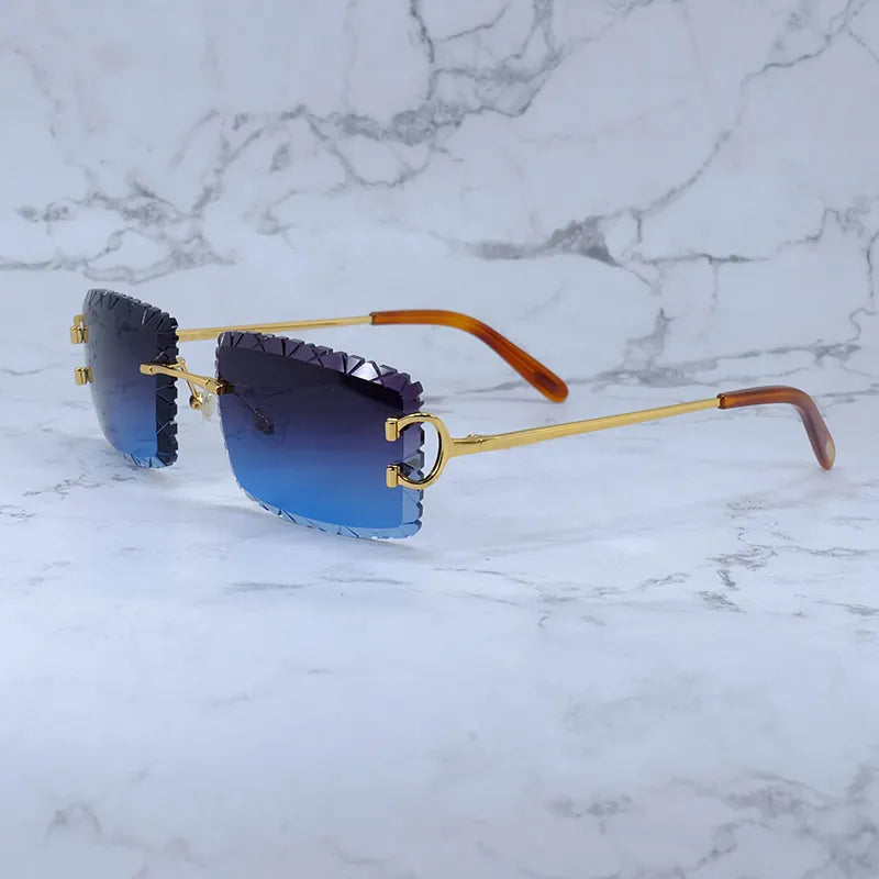 Diamond Cut Sunglasses Designer Wire C Luxury Carter Brand Sun Glasses Hiphop Driving Shades Eyewear Rilmess Glasses Gafas De Sol Hombre