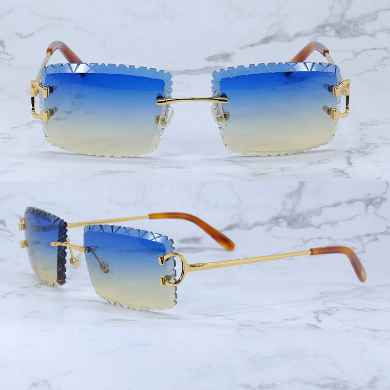 Diamond Cut Sunglasses Designer Wire C Luxury Carter Brand Sun Glasses Hiphop Driving Shades Eyewear Rilmess Glasses Gafas De Sol Hombre