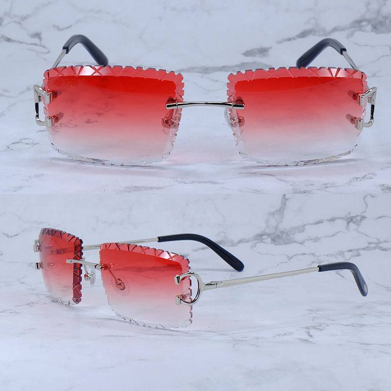 Diamond Cut Sunglasses Designer Wire C Luxury Carter Brand Sun Glasses Hiphop Driving Shades Eyewear Rilmess Glasses Gafas De Sol Hombre