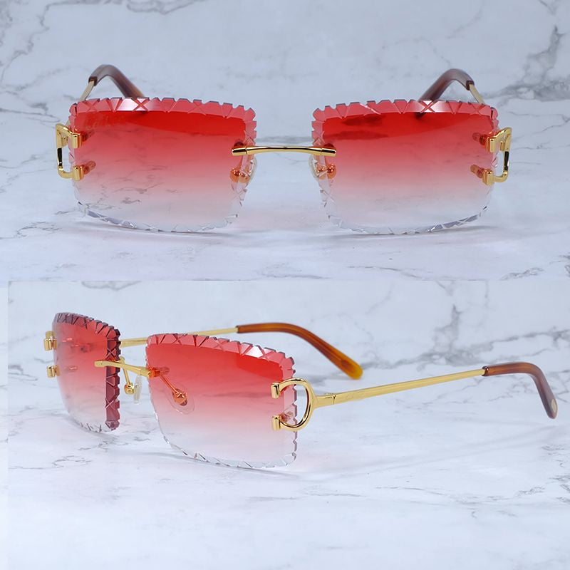 Diamond Cut Sunglasses Designer Wire C Luxury Carter Brand Sun Glasses Hiphop Driving Shades Eyewear Rilmess Glasses Gafas De Sol Hombre