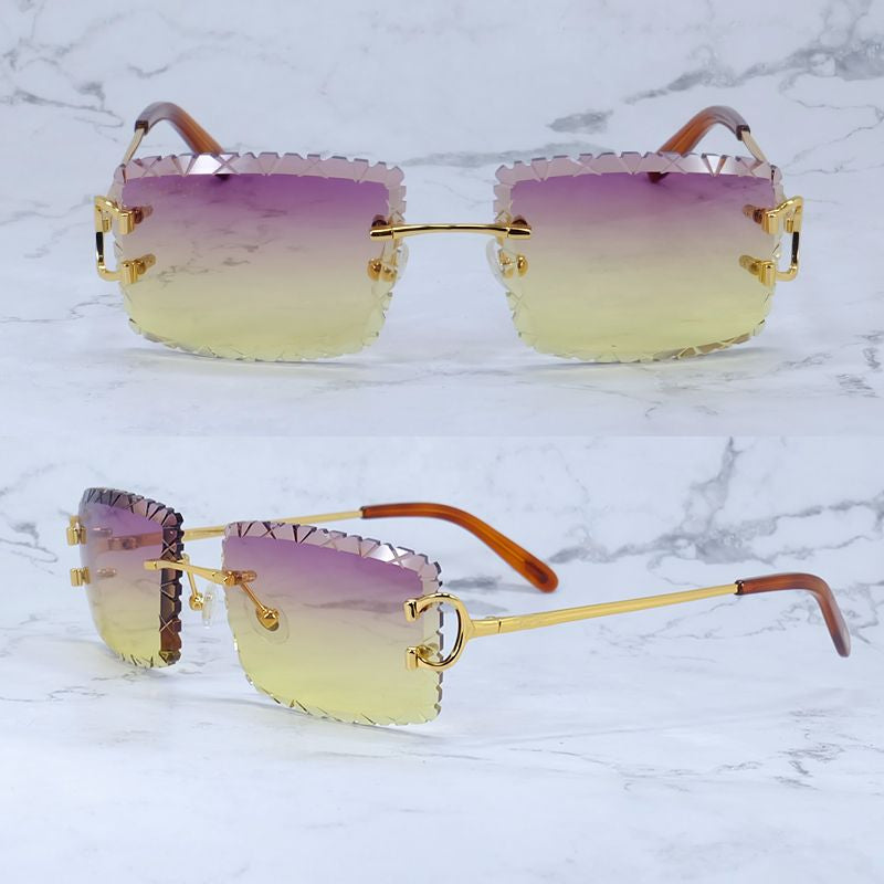 Diamond Cut Sunglasses Designer Wire C Luxury Carter Brand Sun Glasses Hiphop Driving Shades Eyewear Rilmess Glasses Gafas De Sol Hombre