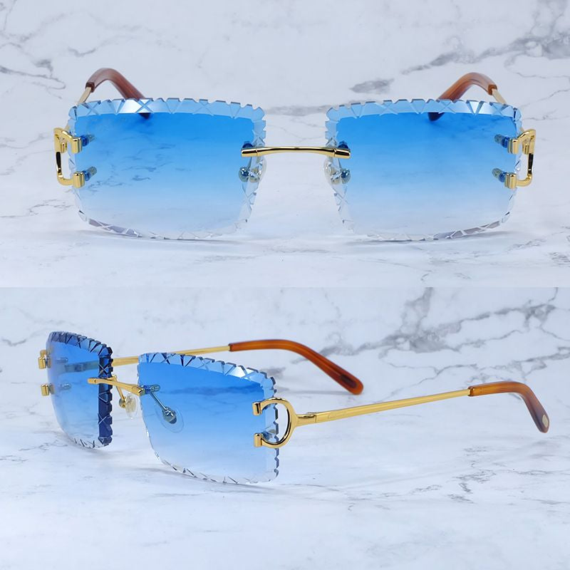 Diamond Cut Sunglasses Designer Wire C Luxury Carter Brand Sun Glasses Hiphop Driving Shades Eyewear Rilmess Glasses Gafas De Sol Hombre