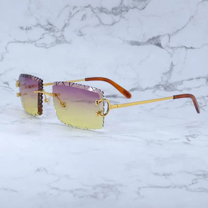 Diamond Cut Sunglasses Designer Wire C Luxury Carter Brand Sun Glasses Hiphop Driving Shades Eyewear Rilmess Glasses Gafas De Sol Hombre
