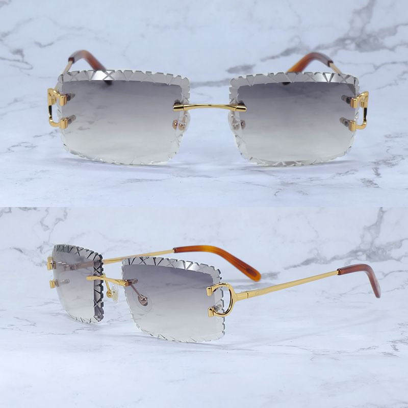 Diamond Cut Sunglasses Designer Wire C Luxury Carter Brand Sun Glasses Hiphop Driving Shades Eyewear Rilmess Glasses Gafas De Sol Hombre
