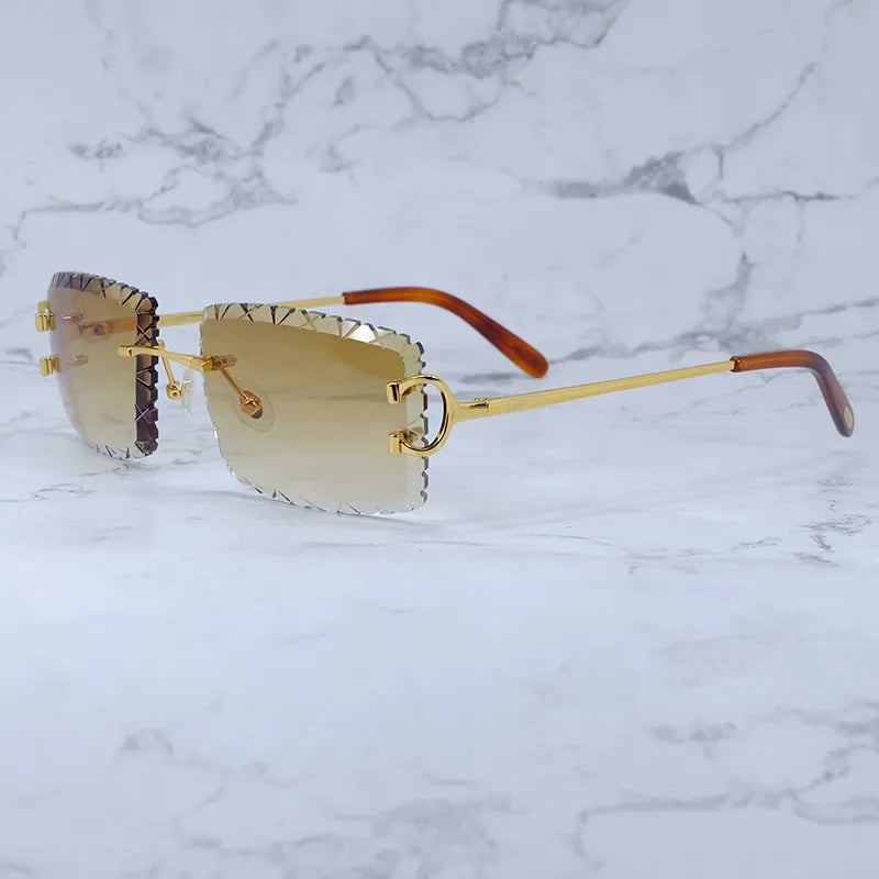 Diamond Cut Sunglasses Designer Wire C Luxury Carter Brand Sun Glasses Hiphop Driving Shades Eyewear Rilmess Glasses Gafas De Sol Hombre