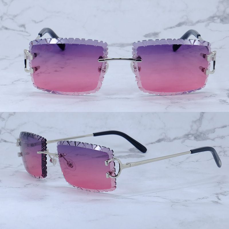 Diamond Cut Sunglasses Designer Wire C Luxury Carter Brand Sun Glasses Hiphop Driving Shades Eyewear Rilmess Glasses Gafas De Sol Hombre