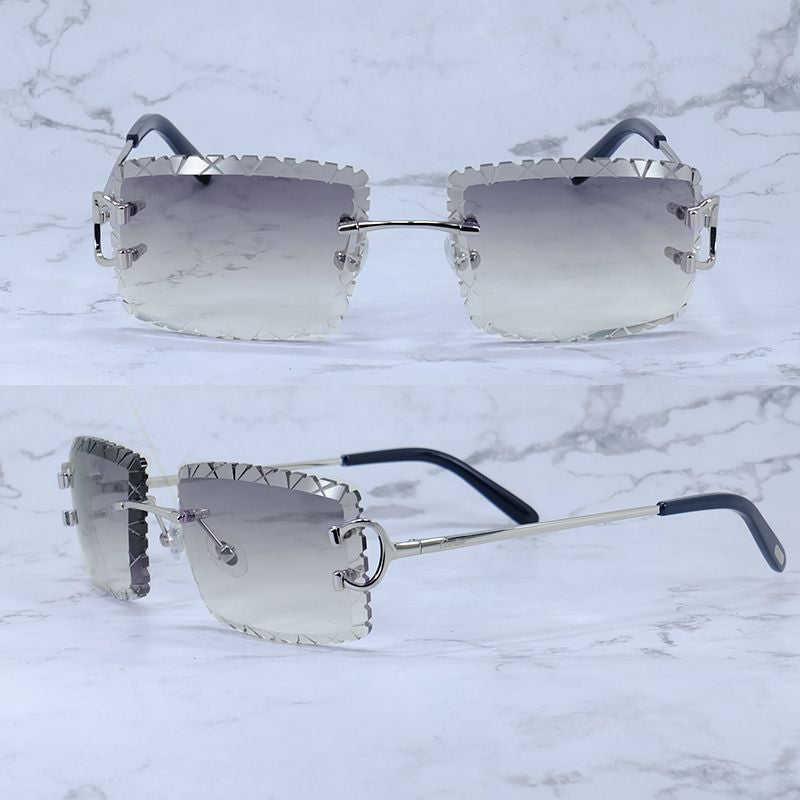 Diamond Cut Sunglasses Designer Wire C Luxury Carter Brand Sun Glasses Hiphop Driving Shades Eyewear Rilmess Glasses Gafas De Sol Hombre