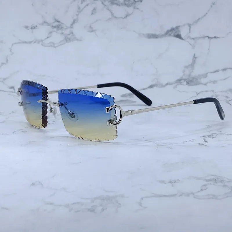 Diamond Cut Sunglasses Designer Wire C Luxury Carter Brand Sun Glasses Hiphop Driving Shades Eyewear Rilmess Glasses Gafas De Sol Hombre