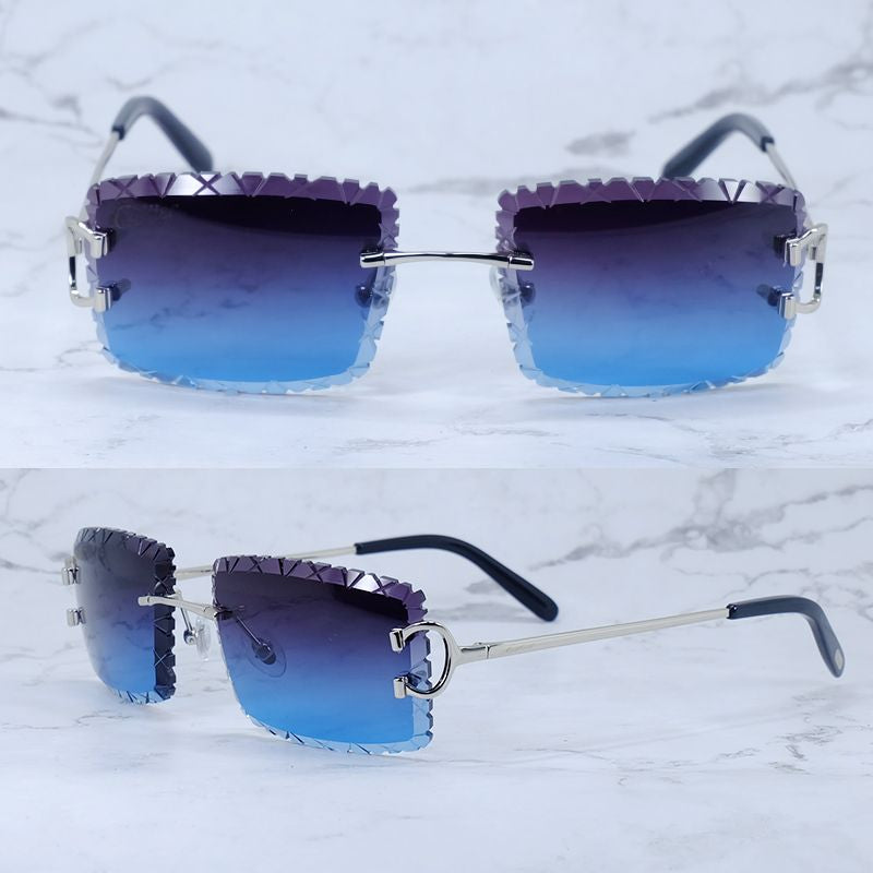Diamond Cut Sunglasses Designer Wire C Luxury Carter Brand Sun Glasses Hiphop Driving Shades Eyewear Rilmess Glasses Gafas De Sol Hombre